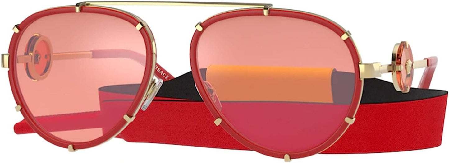 Versace VE2232 Sunglasses - (1472C8) Red/Pink Mirror Red - 61mm