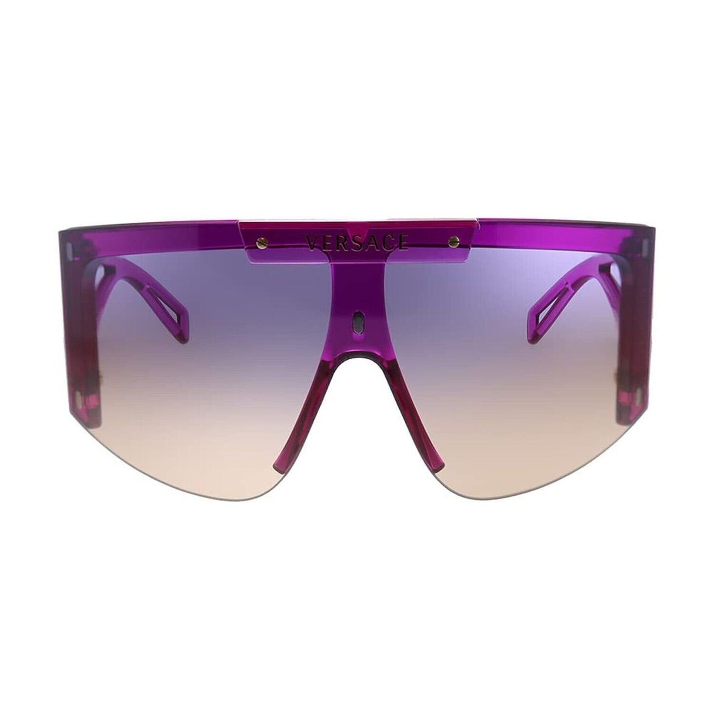 Versace VE 4393 53341W Transparent Fuxia Plastic Shield Sunglasses