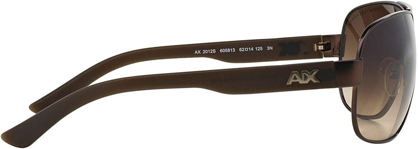 A|X Armani Exchange Men's AX2012S 605813 Rectangular Metal Sunglasses