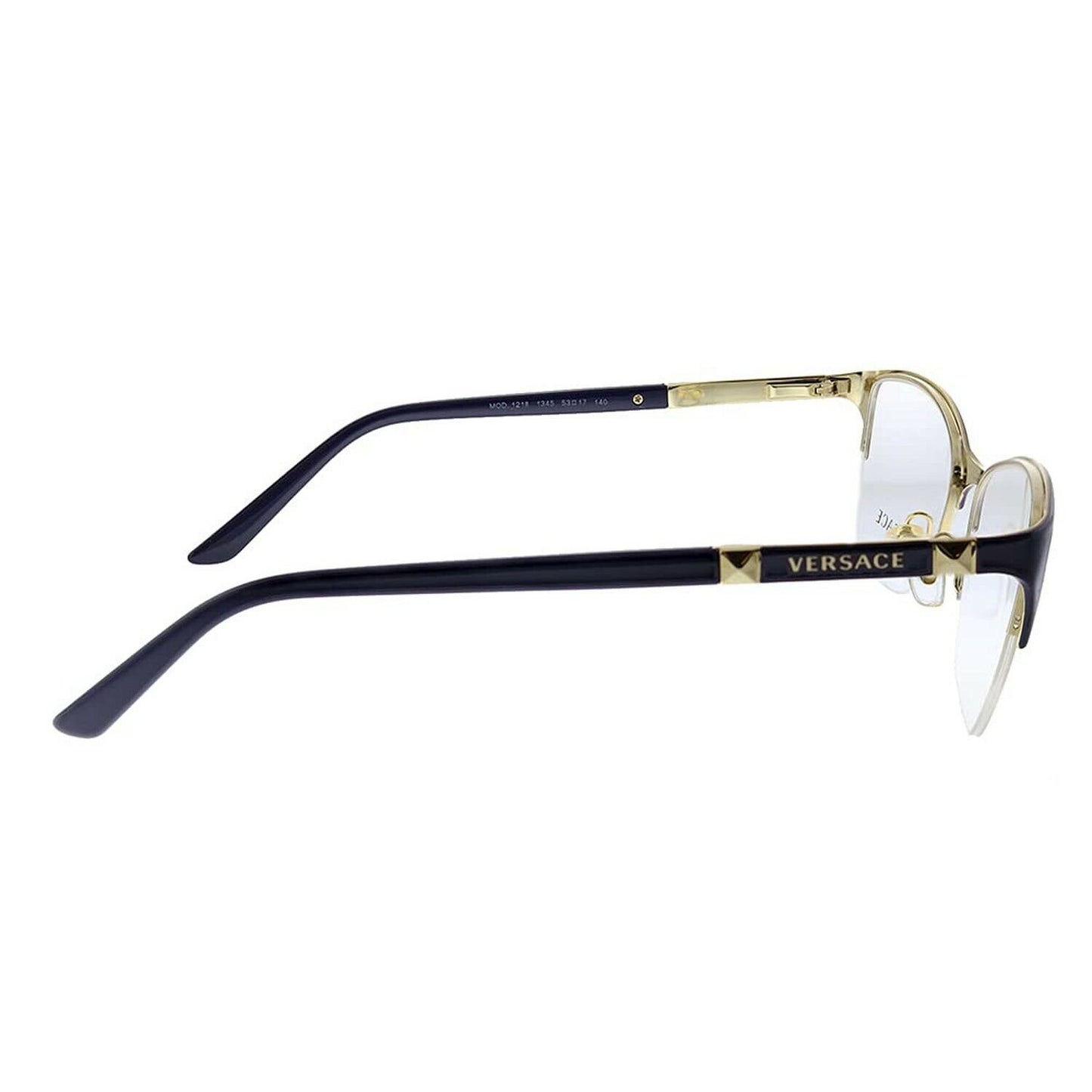 Versace VE 1218 1345 Violet Gold Metal Semi-Rimless Eyeglasses 53mm