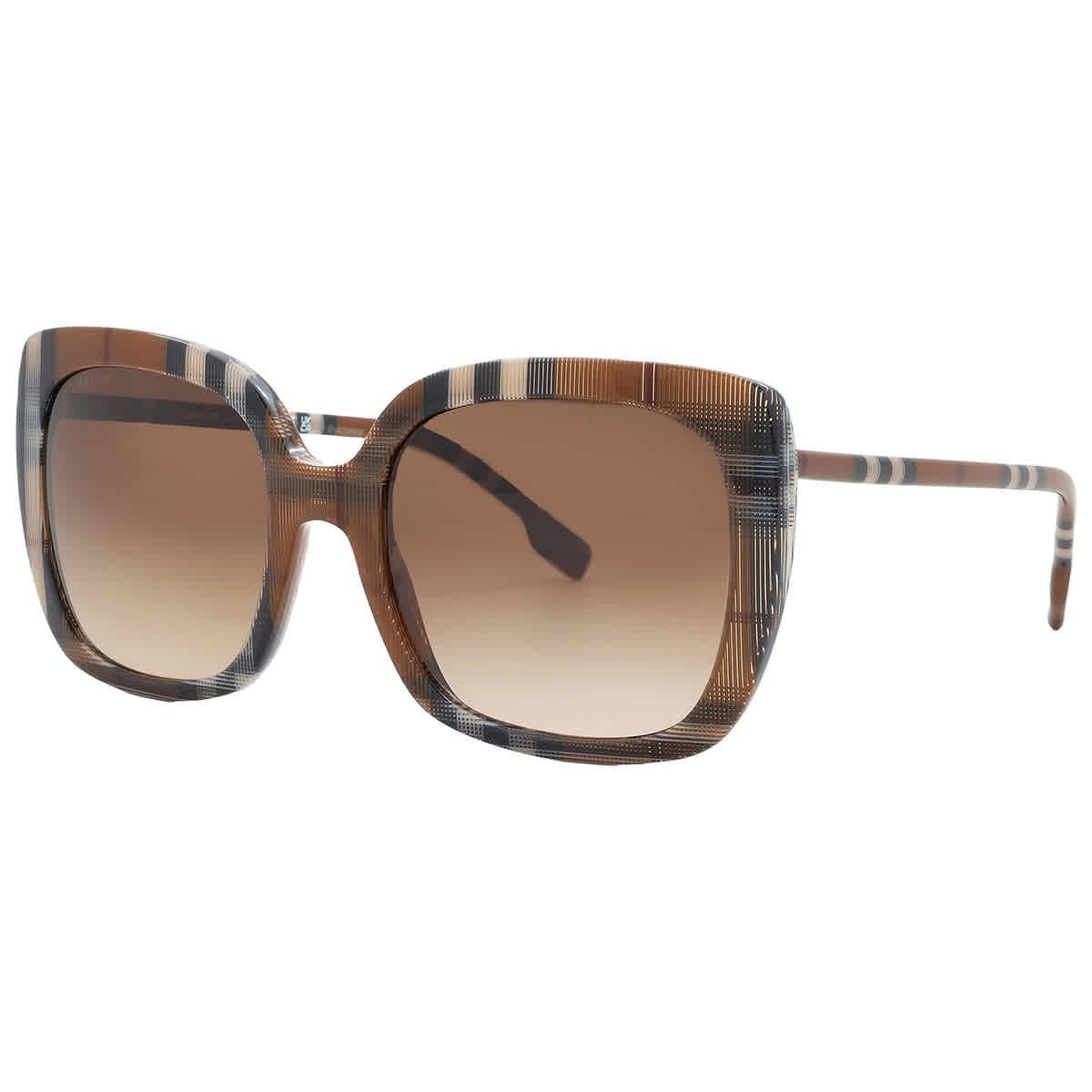 BURBERRY BE4323 400513 54mm Caroll Check Brown Gradient Brown Sunglasses