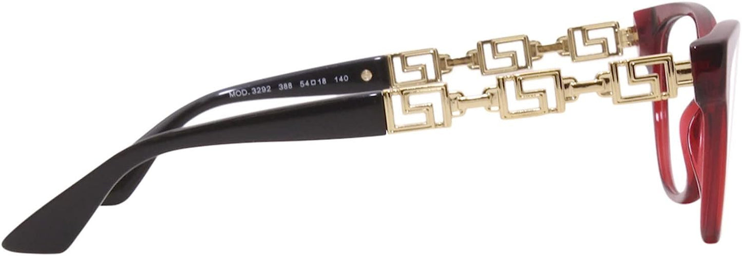 Versace VE 3292 388 54mm Bordeaux Transparent Eyeglasses