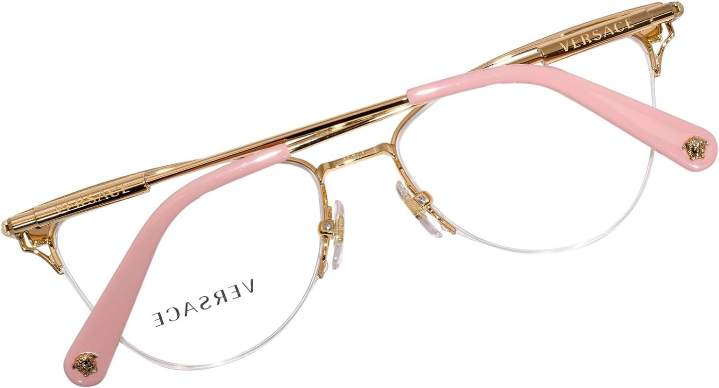 Versace Eyeglasses VE1280 1481 53mm Gold Pink