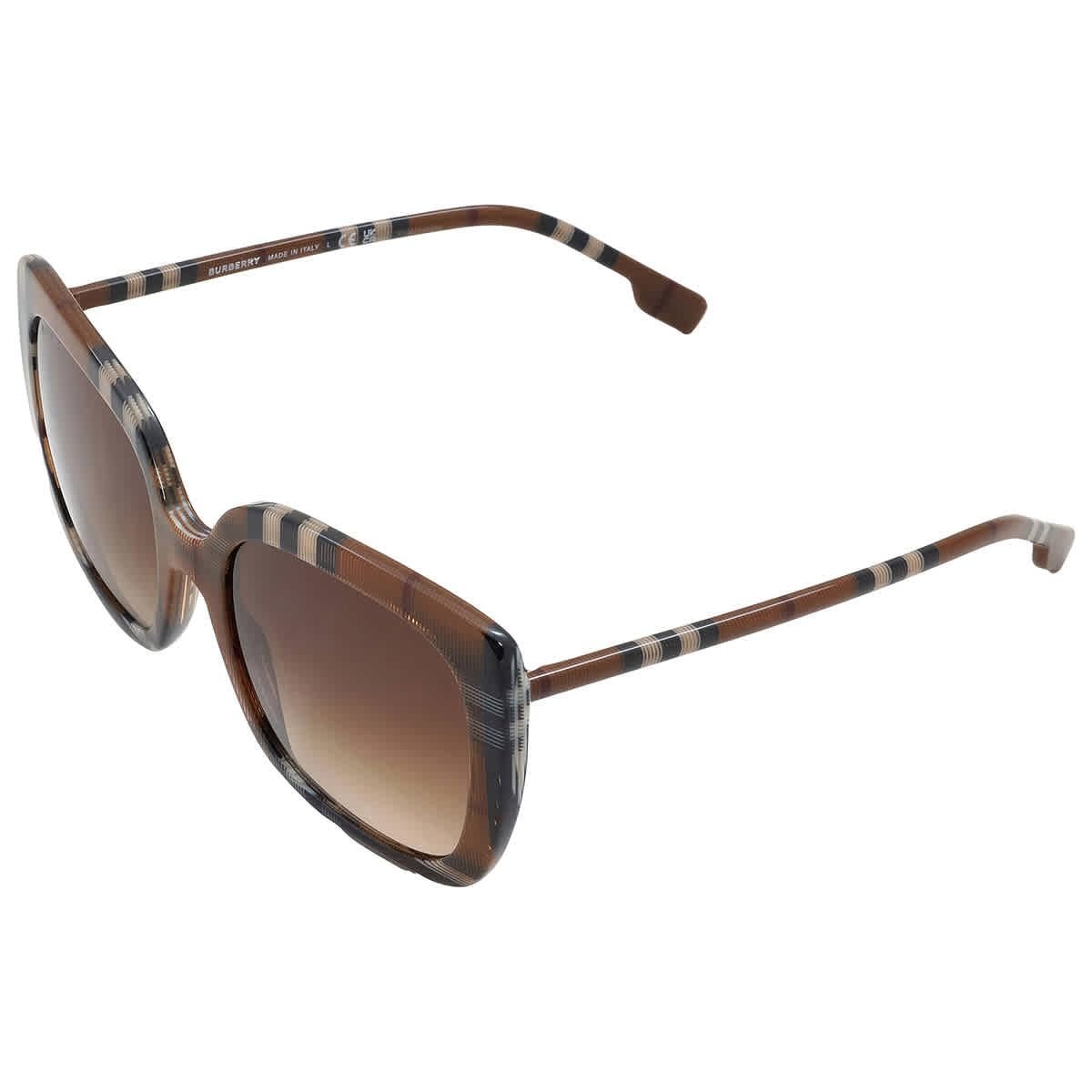 BURBERRY BE4323 400513 54mm Caroll Check Brown Gradient Brown Sunglasses