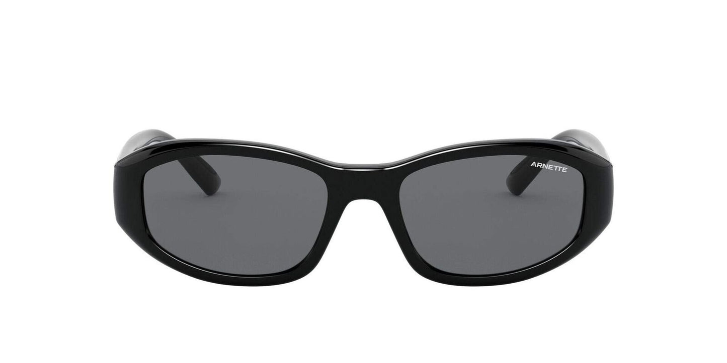 ARNETTE Men's AN4266 Lizard Oval Sunglasses, Black/Grey, 54 mm