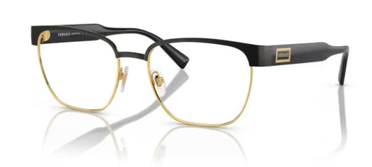 Versace VE1264 1436 Matte Black Gold Metal Men's Eyeglasses 54mm