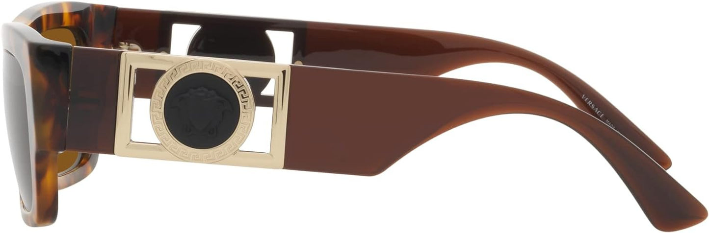 VERSACE VE4416U 511963 53mm Havana Rectangle Men's Sunglasses