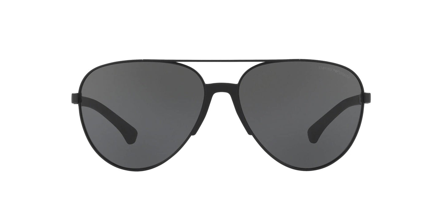 Emporio Armani Men's EA2059 320387 61mm Sunglasses, Matte Black/Grey