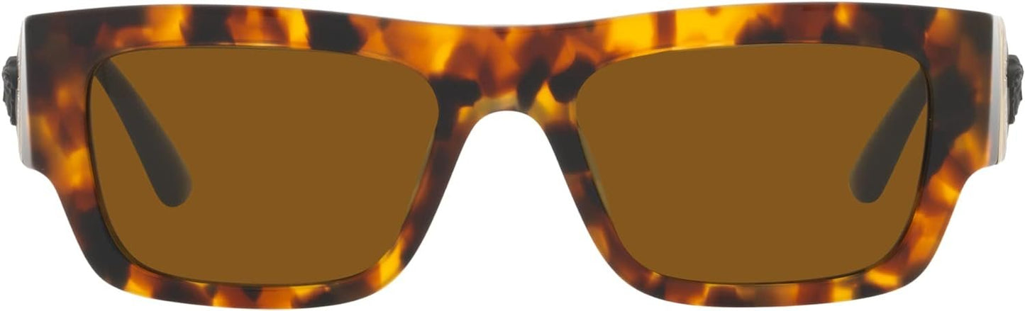 VERSACE VE4416U 511963 53mm Havana Rectangle Men's Sunglasses