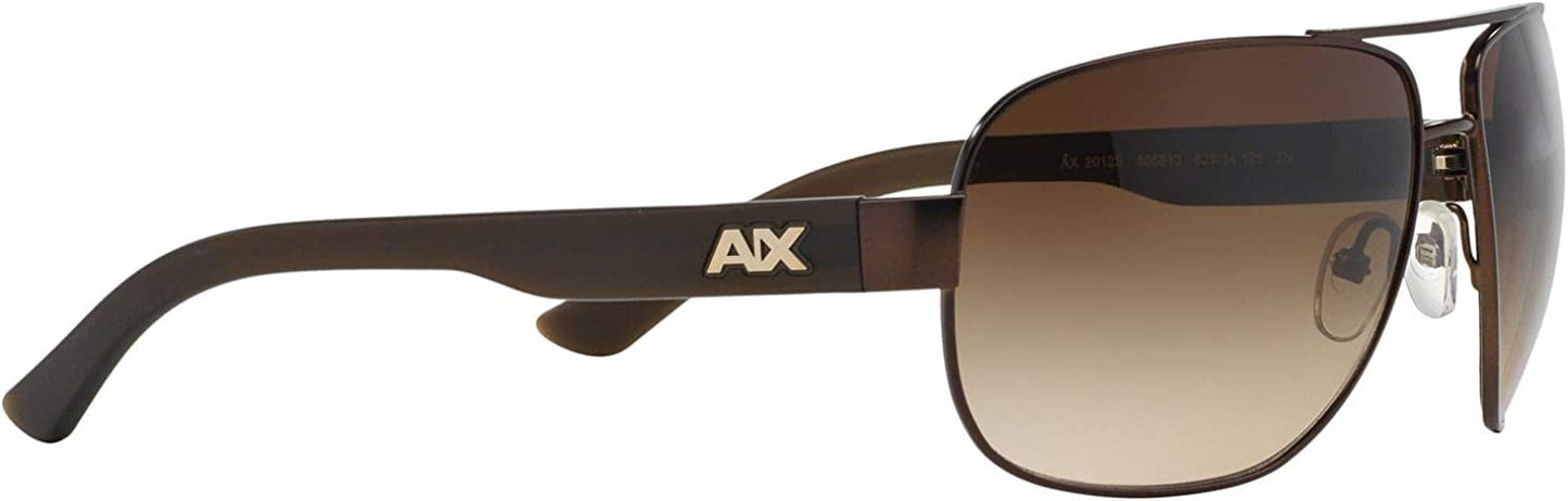 A|X Armani Exchange Men's AX2012S 605813 Rectangular Metal Sunglasses
