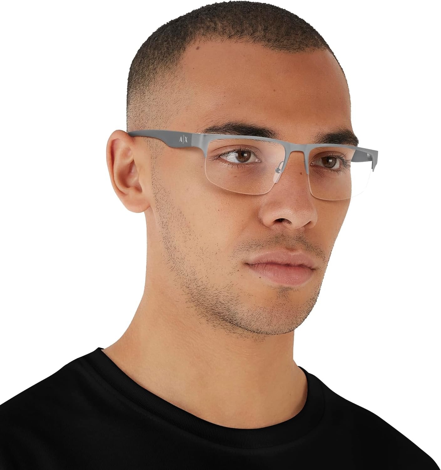 A|X ARMANI EXCHANGE Men's AX1054 6003 55mm Rectangular Eyewear Frames