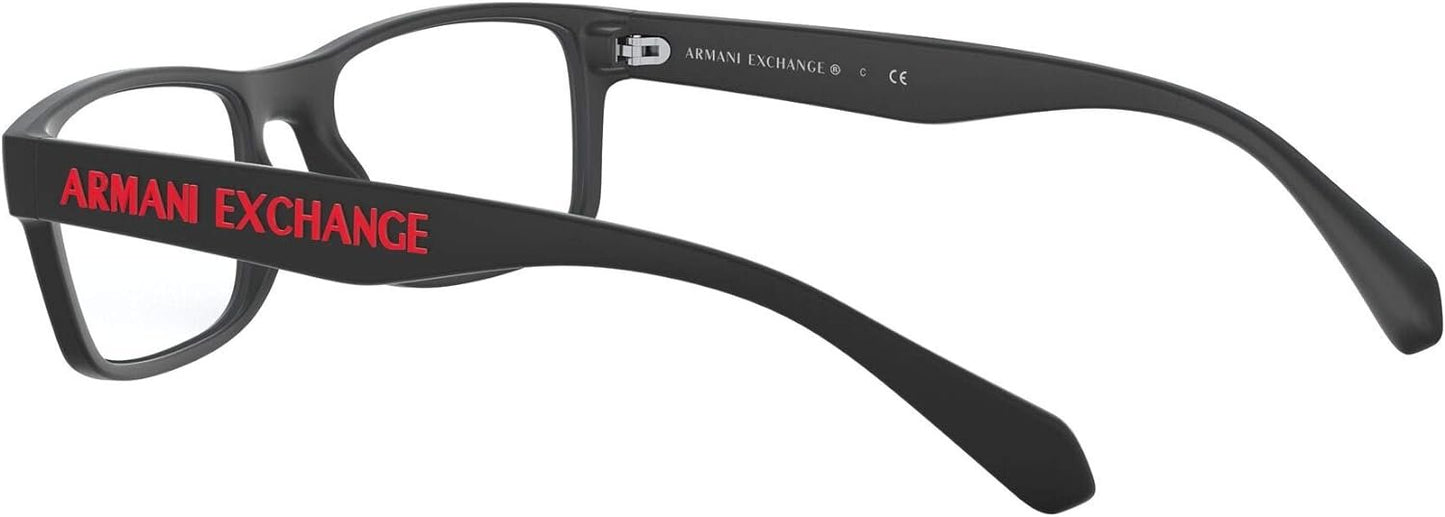 A|X ARMANI EXCHANGE Men's Ax3070 8078 55mm Rectangular Eyewear Frames