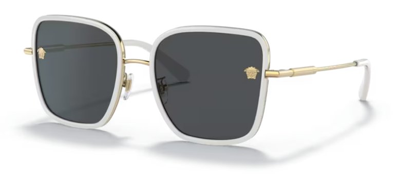 Versace 0VE2247D 147187 57mm White/Gold Sunglasses