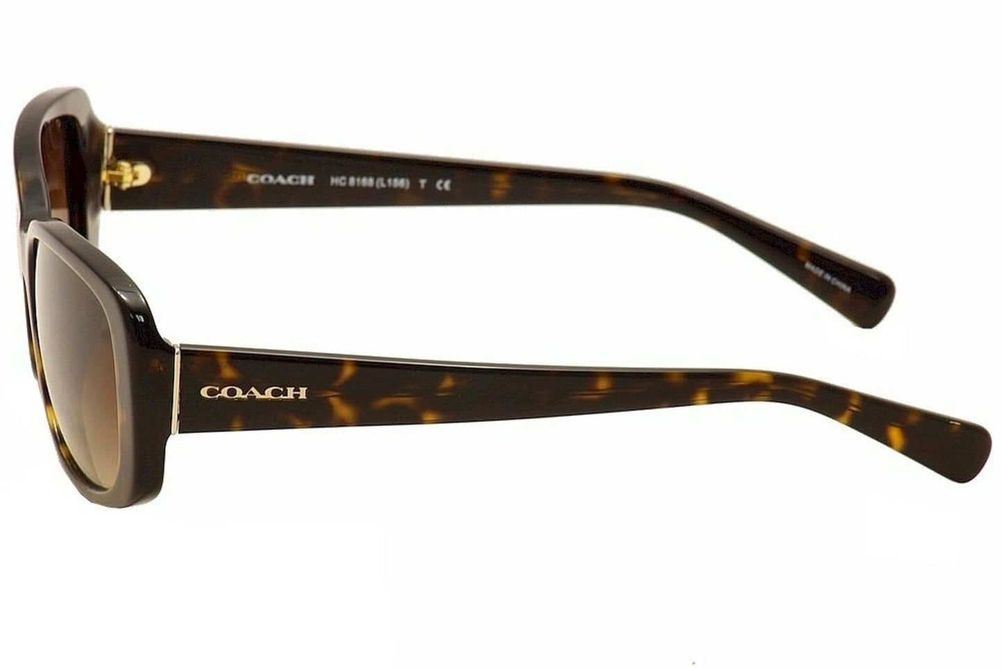 Coach Women's HC8168 Sunglasses Dark Tortoise/Brown Gradient 56mm