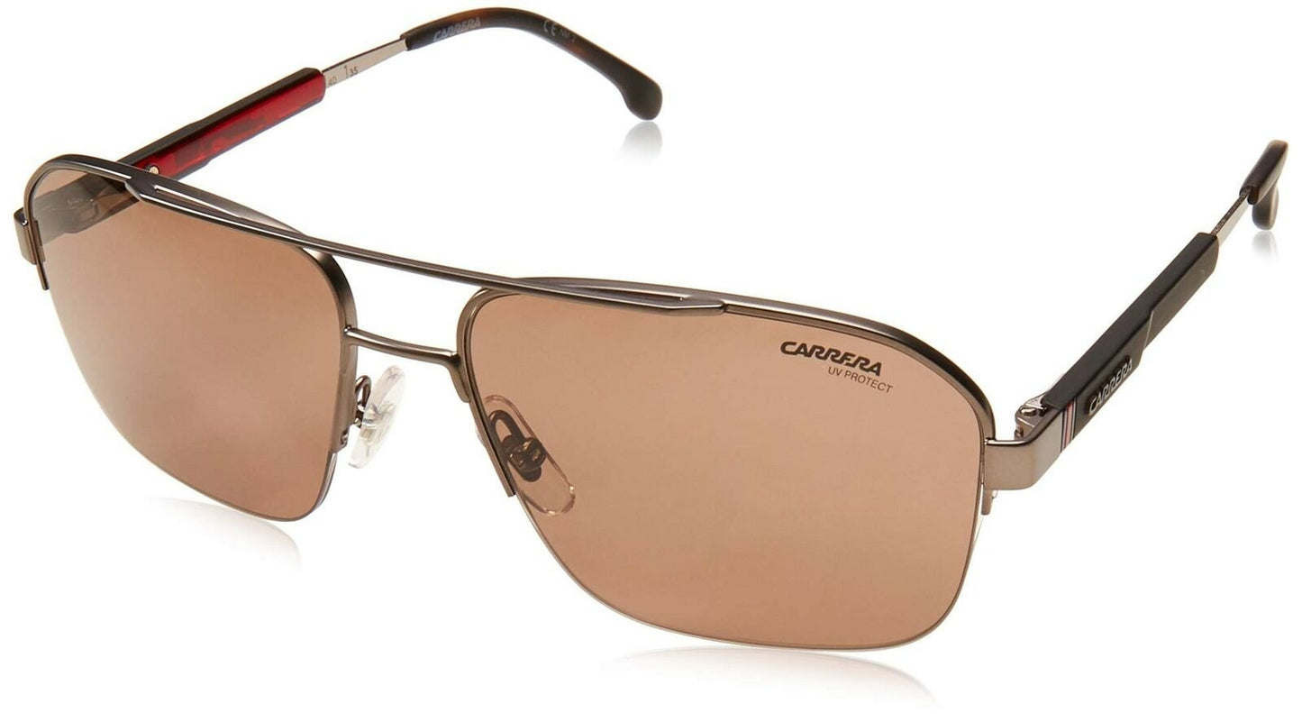 Carrera Men's CA8028/S Square Sunglasses, Dark Grey/Brown, 59 mm
