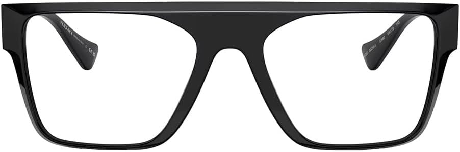 Versace VE 3326U 5380 Black Plastic Rectangle Eyeglasses 53mm