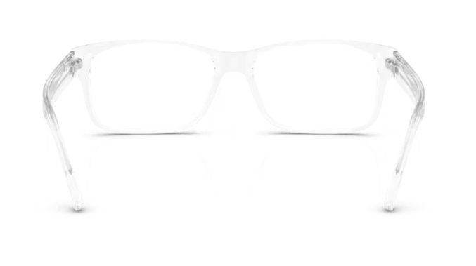 Polo Ralph Lauren Men's PH2117 5331 56mm Rectangular Eyewear Frames, Shiny Crystal/Demo Lens