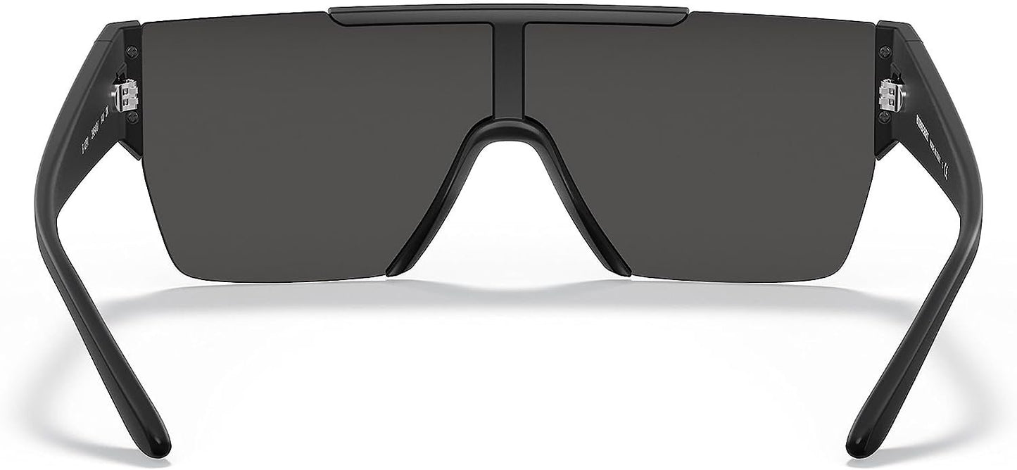 BURBERRY BE 4291 396487 Black Plastic Rectangle Sunglasses Grey Lens