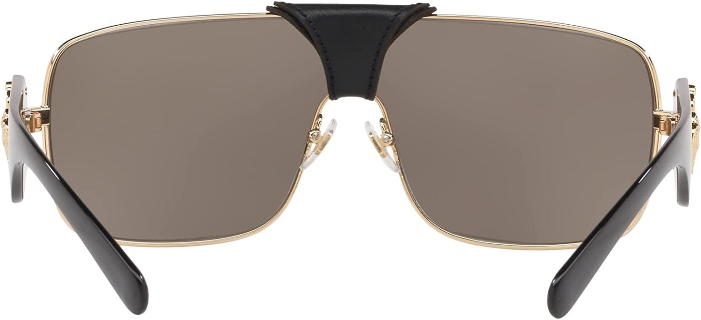 Versace VE 2207Q 1002/5 Gold Metal Square Sunglasses Gold Mirror Lens