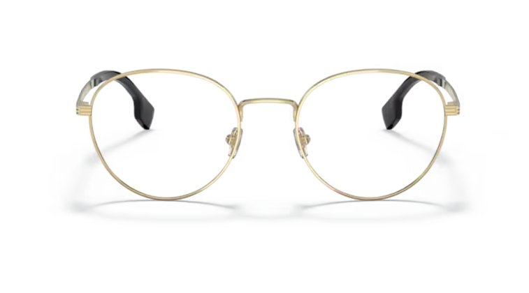 Versace VE 1279 1002 53mm Gold Metal Round Eyeglasses
