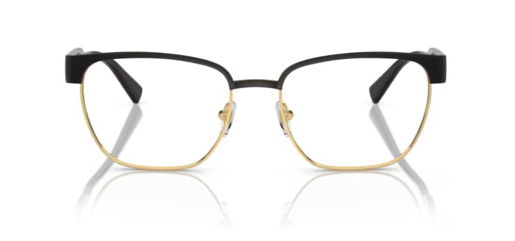 Versace VE1264 1436 Matte Black Gold Metal Men's Eyeglasses 54mm