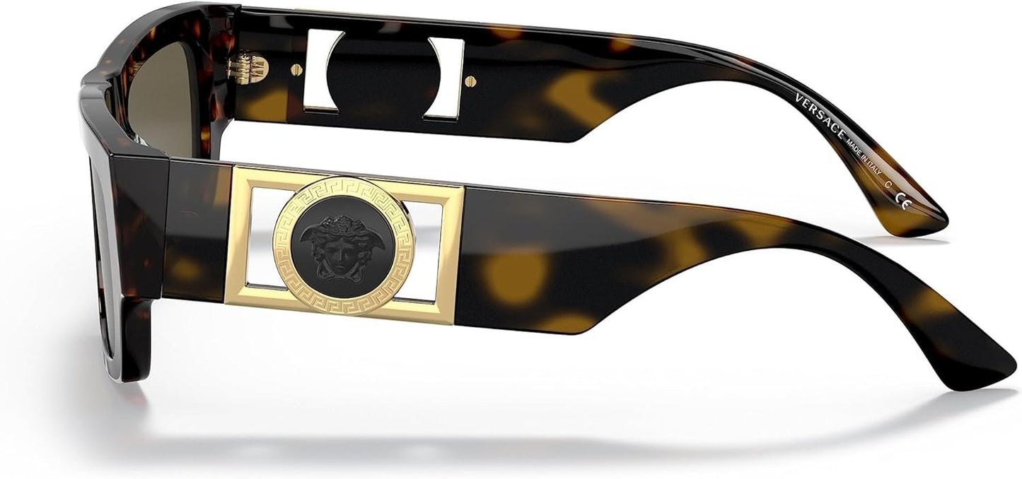Versace 0VE4416U 108/3 53mm Sunglasses Havana Frame, Brown Lenses,