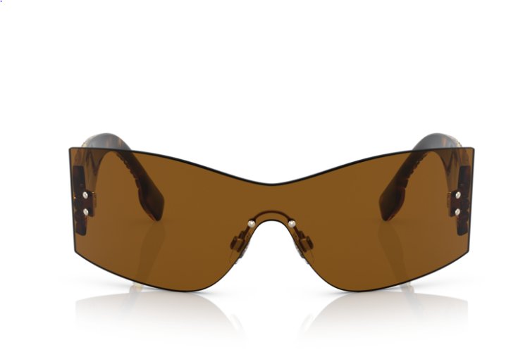 BURBERRY BELLA BE 3137 110963 Havana Plastic Rimless Sunglasses Brown Lens
