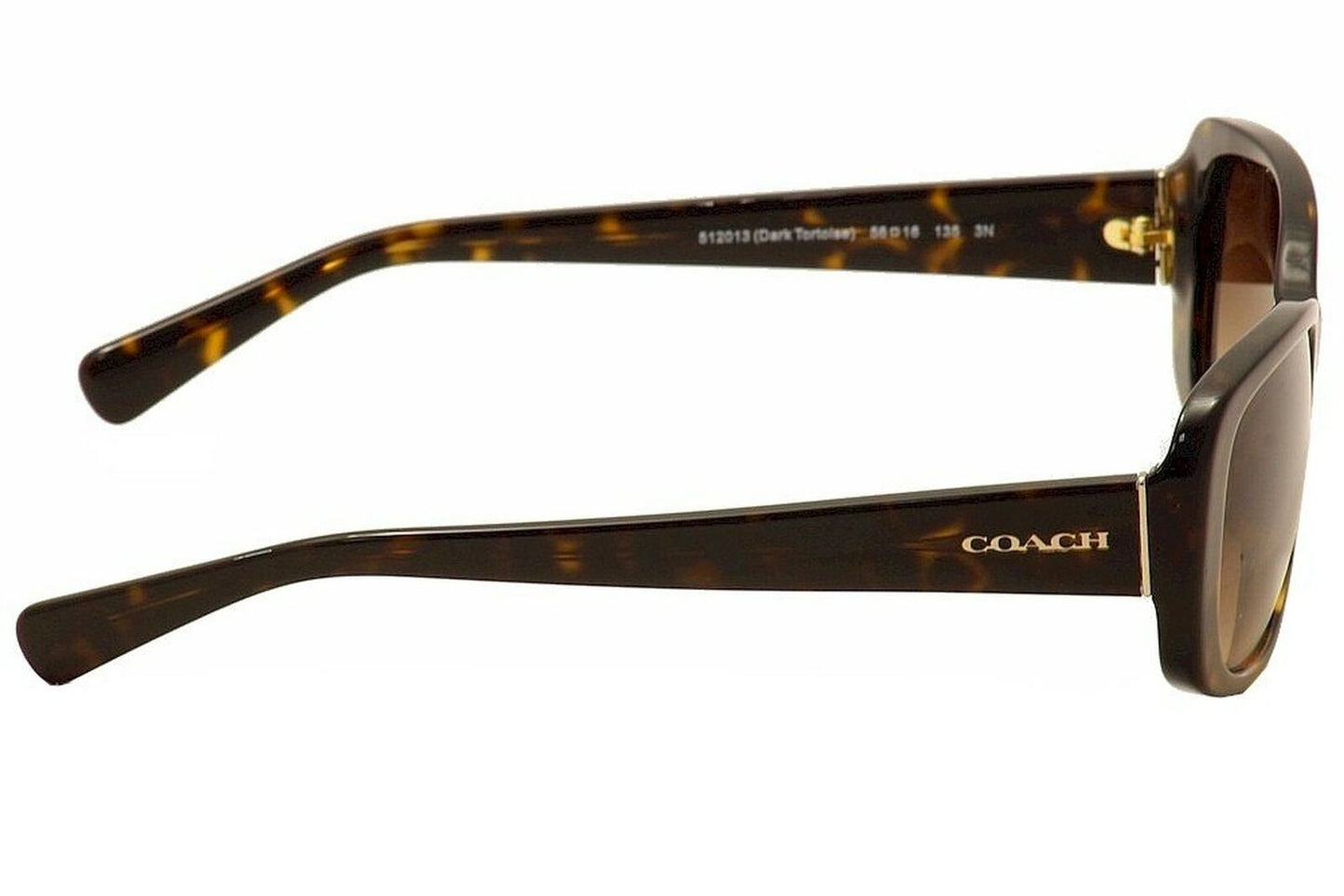 Coach Women's HC8168 Sunglasses Dark Tortoise/Brown Gradient 56mm