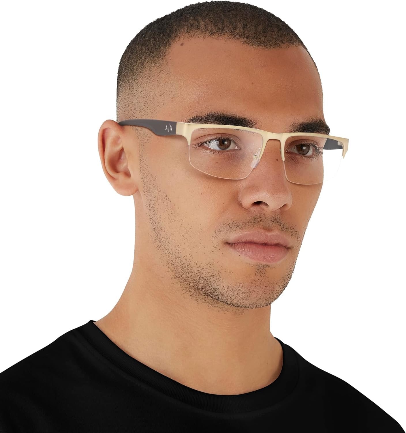 A|X ARMANI EXCHANGE Men's Ax1054 6048 55mm Rectangular Eyewear Frames