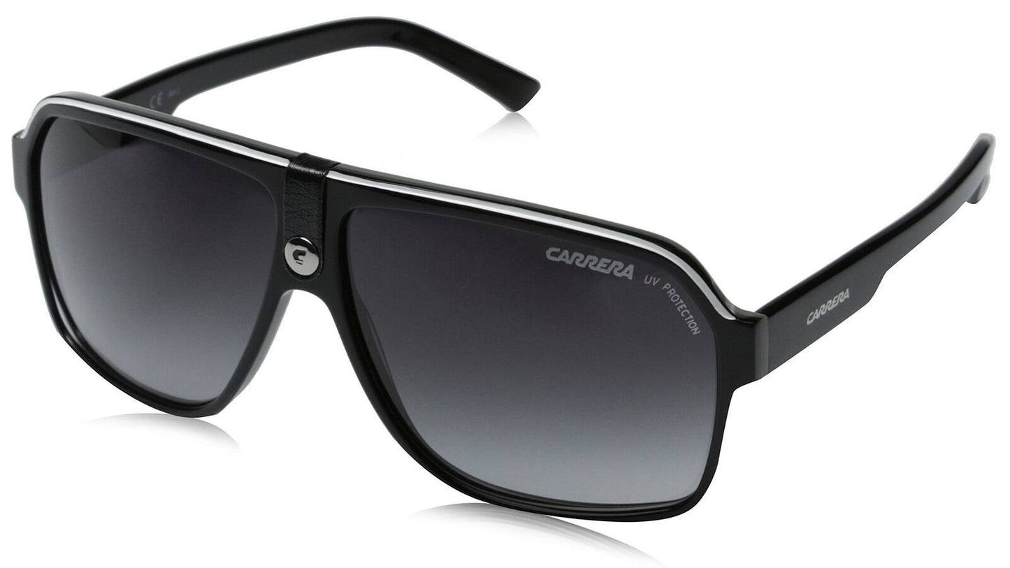 Carrera CA33/S Pilot Sunglasses Black Cry Grey Frame/Dk gray Gradient Lens, 62mm