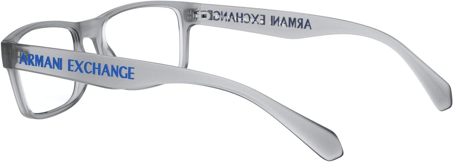 A|X ARMANI EXCHANGE Men's Ax3070 8310 55mm Rectangular Eyewear Frames