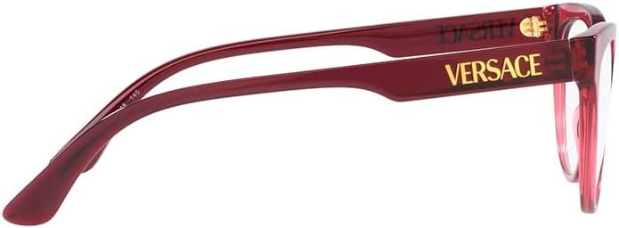 Versace VE 3315 5357 54mm Transparent Red Plastic Cat-Eye Eyeglasses