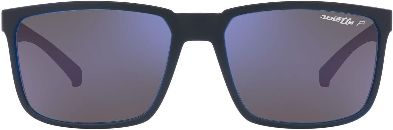 Arnette 0AN4251 386422 58mm Polarized Sunglasses Matte Top Navy On Light Blue Frame, Dark Grey Mirror Water Polar Lenses,