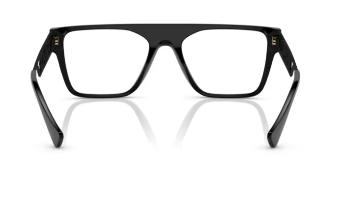 Versace VE 3326U 5380 Black Plastic Rectangle Eyeglasses 55mm