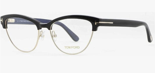 Tom Ford Eyeglasses Frame TF5365 005, Black/Gold Frame, 54mm