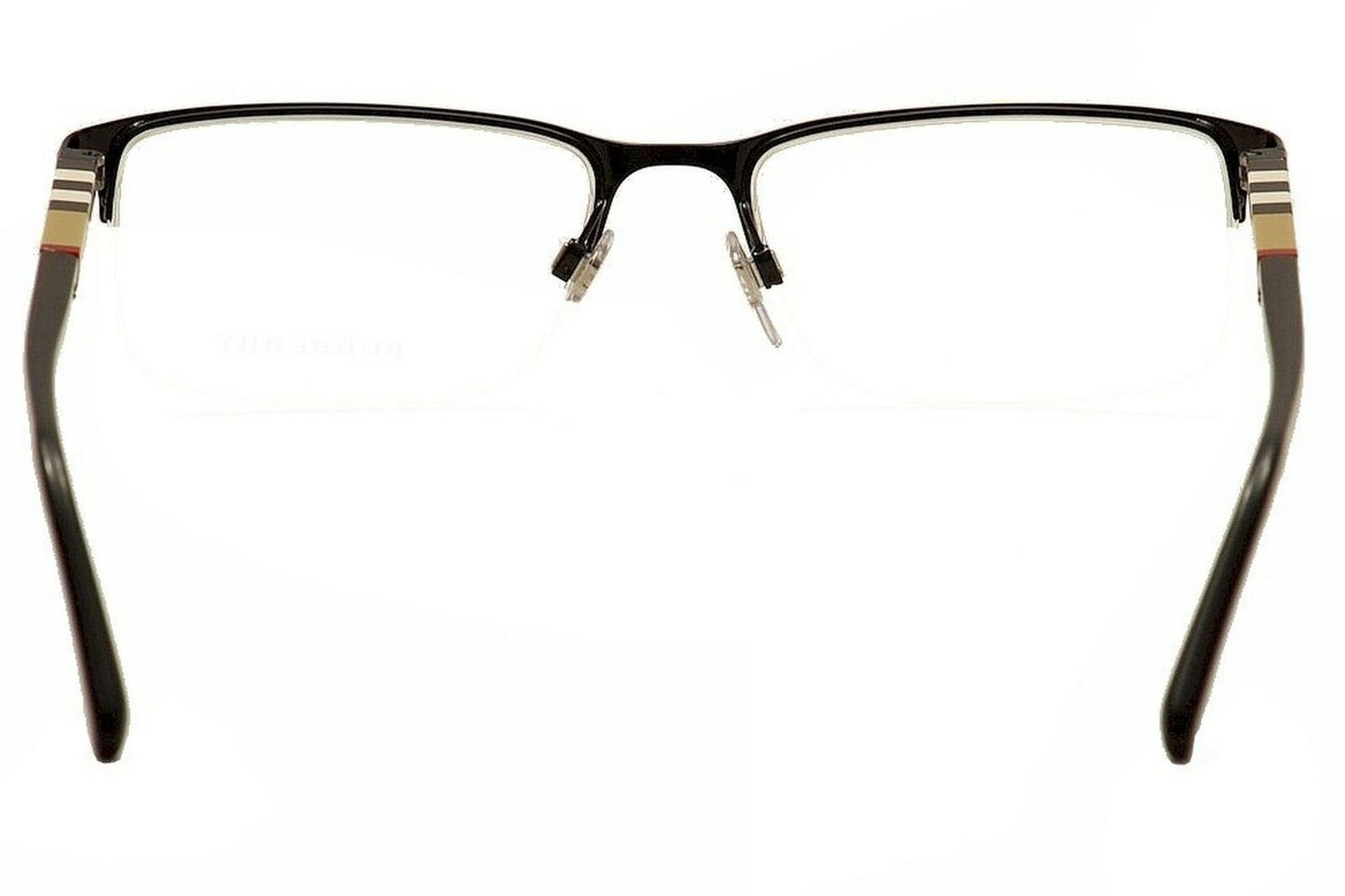 Burberry 0BE1282 1001 Black Palladium Metal Semi-Rimless Eyeglasses 55mm