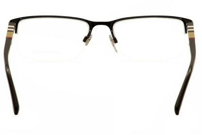 Burberry 0BE1282 1001 Black Palladium Metal Semi-Rimless Eyeglasses 55mm