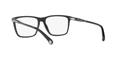Brooks Brothers Men's BB2037 6000 57mm Square Eyewear Frames, Black/Demo Lens,