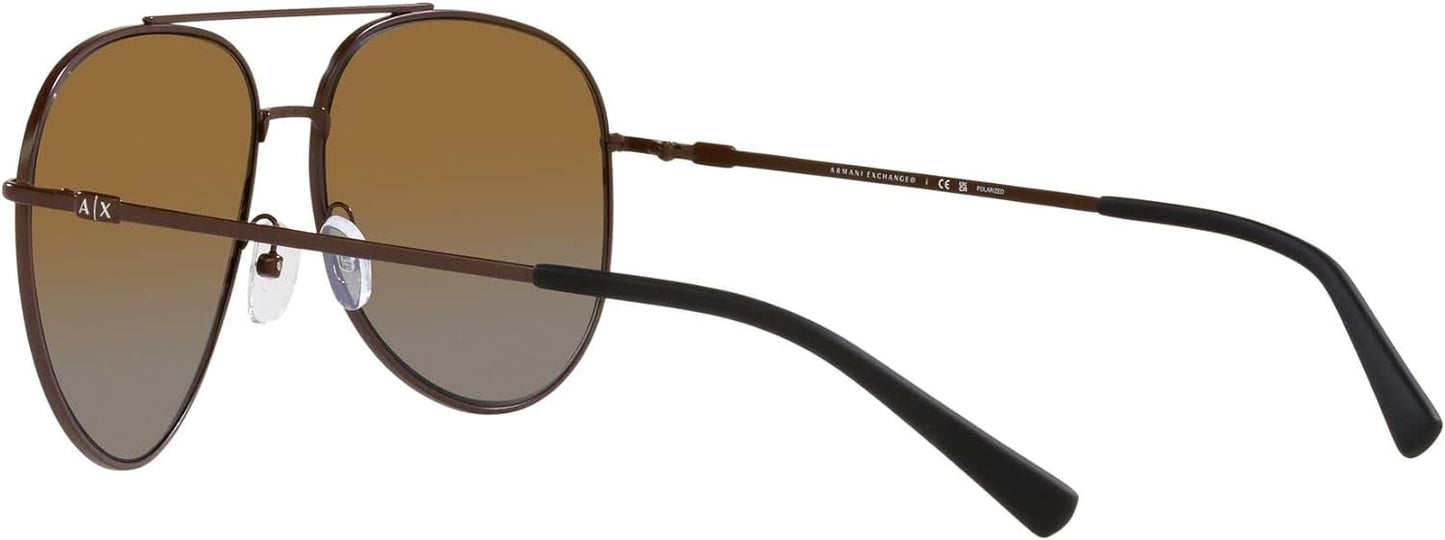 A｜X ARMANI EXCHANGE AX2043S 6115T5 62mm Brown Polarized Sunglasses