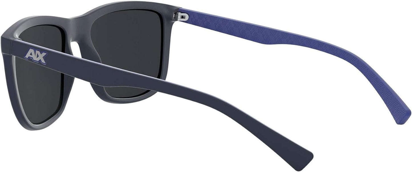 Armani Exchange AX4093 829555 56mm Man Sunglasses Matte Blue Frame, Mirror Blue Lenses,