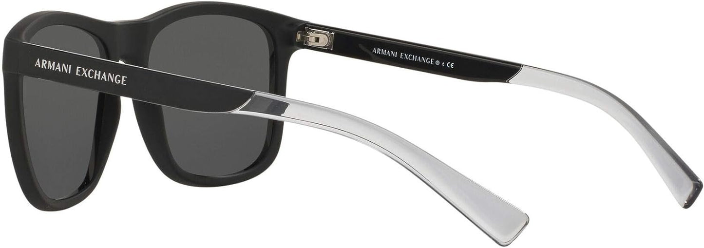 A|X ARMANI EXCHANGE Men's AX4049SF Low Bridge Fit Square Sunglasses