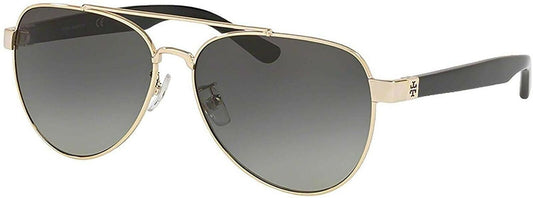 TORY BURCH TY6070 327111 GOLD AVIATOR SUNGLASSES 57MM