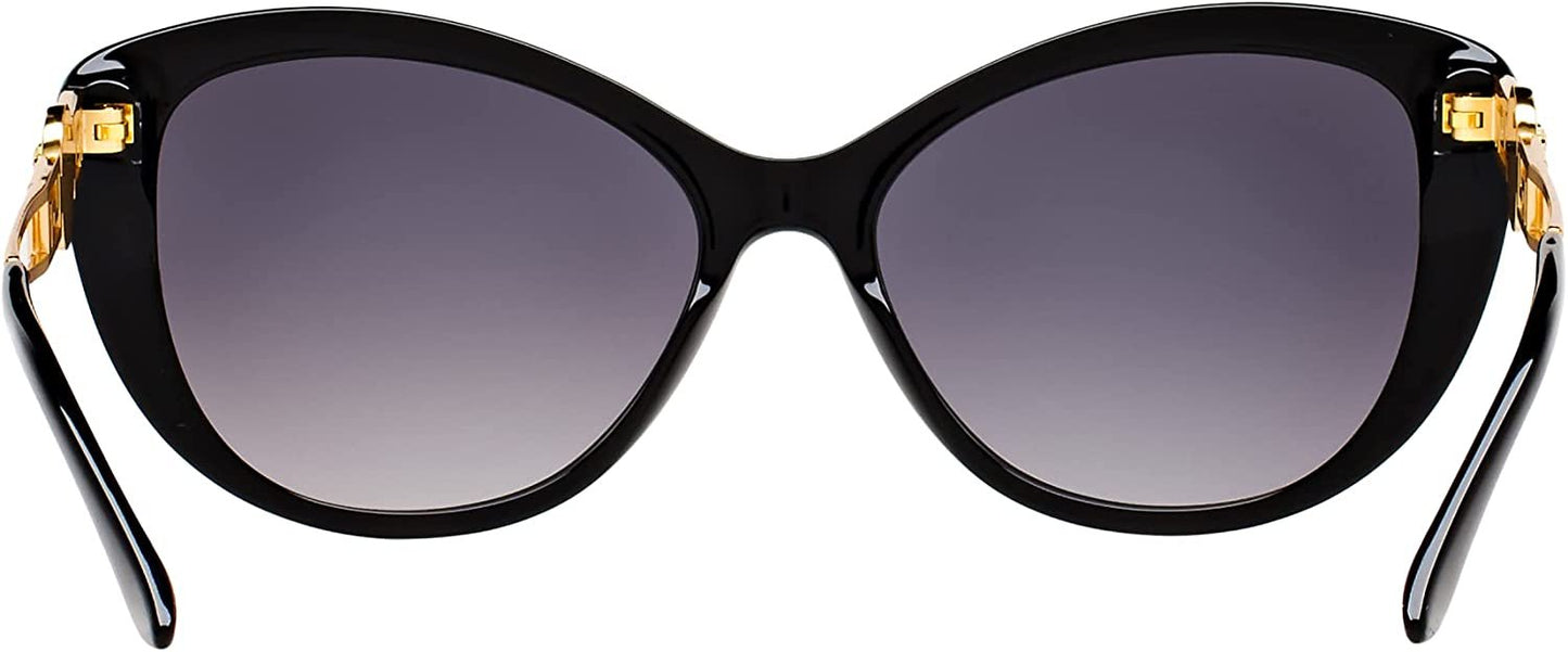 Versace Women's Polarized VE4295-GB1/T3-57 Black Butterfly Sunglasses