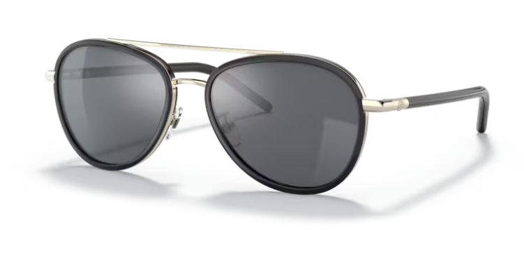 Tory Burch TY6089 33056V 57mm Black Mirrored Sunglasses