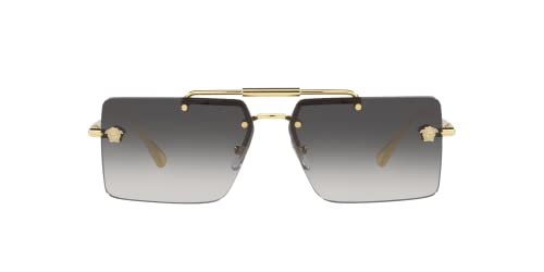 VERSACE VE2245 10028G 60mm Gold Rectangle Women's Sunglasses