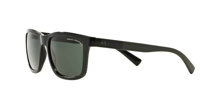 A|X Armani Exchange Men's AX4045S Rectangular Sunglasses, Black/Grey Green,