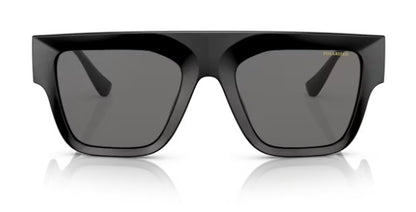 Versace VE 4430U GB1/81 53mm Black Rectangle Sunglasses Grey Polarized Lens
