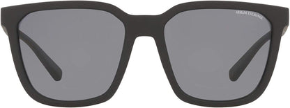 A|X ARMANI EXCHANGE Men's AX4108S 807881 Sunglasses, Matte Black/Grey Polarized, 57 mm