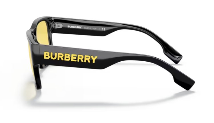 BURBERRY BE4358 300185 57mm Knight Black Yellow Sunglasses