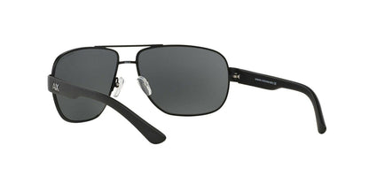 A|X Armani Exchange Men's AX2012S Rectangular Metal Sunglasses, Satin Black